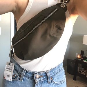 Zara army green fanny pack